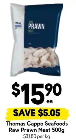 Drakes Thomas Cappo Seafoods Raw Prawn Meat offer