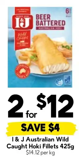 Drakes I& J Australian Wild Caught Hoki Fillets offer