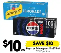 Drakes Pepsi or Schweppes offer