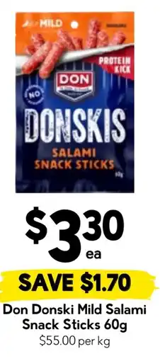 Drakes Don Donski Mild Salami Snack Sticks offer