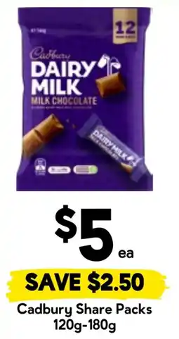Drakes Cadbury Share Packs offer