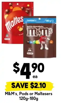 Drakes M&M's, Pods or Maltesers offer