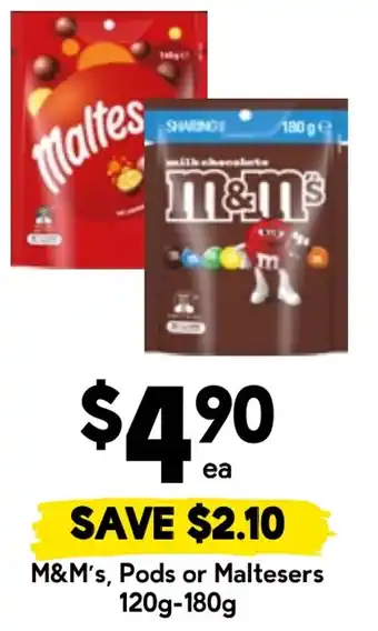 Drakes M&M's, Pods or Maltesers offer