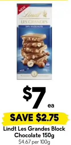 Drakes Lindt Les Grandes Block Chocolate offer