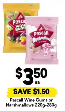 Drakes Pascall Wine Gums or Marshmallows offer