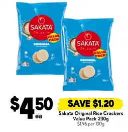 Drakes Sakata Original Rice Crackers Value Pack offer