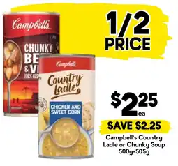Drakes Campbell's Country Ladle or Chunky Soup offer