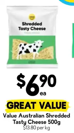 Drakes Value Australian Shredded Tasty Cheese offer