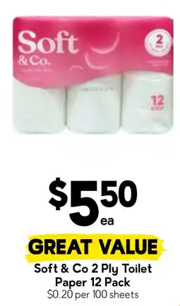 Drakes Soft & Co 2 Ply Toilet Paper offer