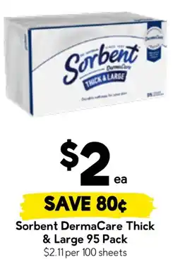Drakes Sorbent DermaCare Thick & Large offer