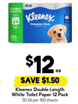 Drakes Kleenex Double Length White Toilet Paper offer