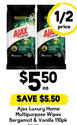 Drakes Ajax Luxury Home Multipurpose Wipes Bergamot & Vanilla offer