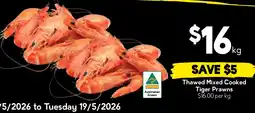 Drakes Thawed Mixed Cooked Tiger Prawns offer