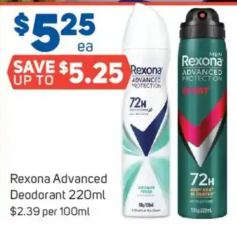Foodland Rexona Advanced Deodorant offer