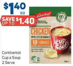Foodland Continental Cup a Soup 2 Serve offer