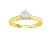 Facets of Love Signature Solitaire Ring with 0.40ct Diamond in 18ct Yellow Gold