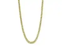 Bevilles Jewellery 9ct Yellow Gold Silver Infused 4 Sided Curb Necklace 65cm offer