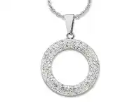 Bevilles Jewellery STAINLESS STEEL CRYSTAL CIRLCLE NECKLACE offer