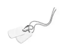 Bevilles Jewellery Stainless Steel 60cm Dog Tags in Ball Chain Necklace offer