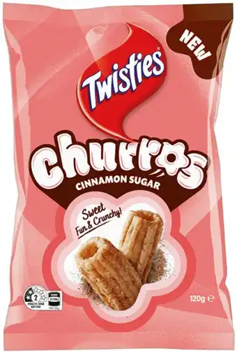 IGA Twisties Cinnamon Sugar Churros offer