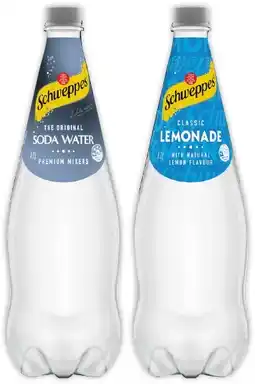 IGA Schweppes Mixers, Soft Drink or Natural Mineral Water 1.1 Litre Selected Varieties offer