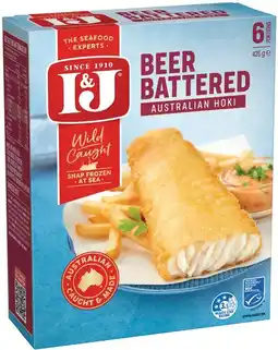 IGA I&J Australian Hoki Crumb or Beer Battered 425g Selected Varieties offer