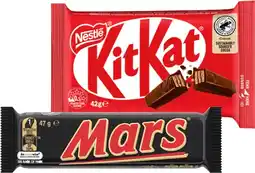 IGA Mars, Nestlé Medium Bars or M&M’s offer