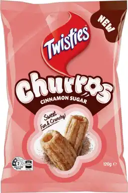 IGA Twisties Churros Cinnamon Sugar offer