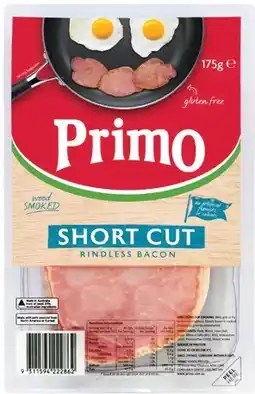 IGA Primo Wood Smoked Short Cut Rindless Bacon offer