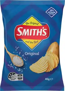 IGA Smith’s Crinkle Cut Chips Selected Varieties offer