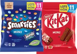 IGA Nestlé KitKat, Smarties or Milkybar Fun Size 11 Pack Selected Varieties offer
