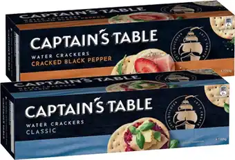 IGA Captain’s Table Water Crackers Selected Varieties offer