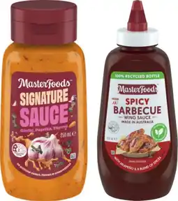 IGA MasterFoods No Rules Sauce 250mL, Barbecue or Tomato Squeezy Sauce 500mL Selected Varieties offer