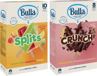 IGA Bulla Ice Cream or Frozen Yoghurt Sticks 8‑14 Pack or Chupa Chups Minis 10 Pack Selected Varieties offer