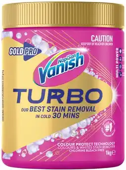 IGA Vanish NapiSan Gold Pro Turbo Stain Remover Powder Selected Varieties offer