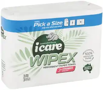 IGA Icare Wipex Pick a Size Paper Towel offer