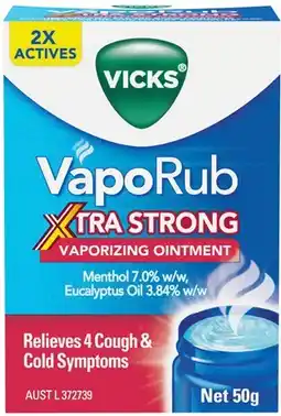 IGA Vicks VapoRub Xtra Strong Vaporizing Ointment offer