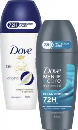 IGA Dove Advanced Care Deodorant Roll On Selected Varieties offer