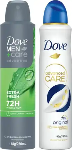 IGA Dove Advanced Care 72hr Antiperspirant Deodorant Selected Varieties offer