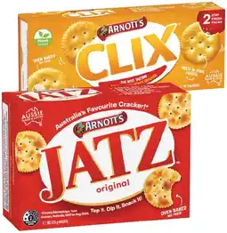 IGA Arnott’s Jatz, Savoy 225g or Clix 250g Selected Varieties offer