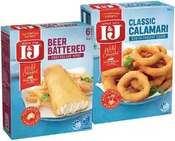 IGA I&J Calamari 360g or Beer Battered Fish 425g Selected Varieties offer