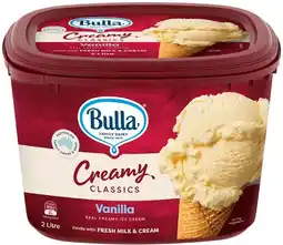IGA Bulla Creamy Classics Ice Cream Selected Varieties offer