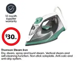 Coles Thomson steam iron offer