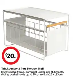 Coles This. laundry 2 tiers storage shelf offer