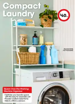 Coles Queen over-the-washing- machine organiser offer