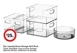 Coles This. laundry home storage set 5 pack offer