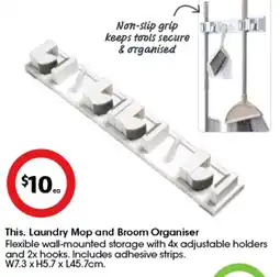Coles This. laundry mop and broom organiser offer