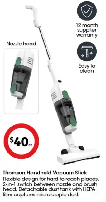 Thomson handheld vacuum stick