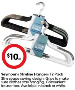 Coles Seymour's Slimline Hangers 12 Pack offer