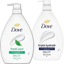 IGA Dove Body Wash Selected Varieties offer